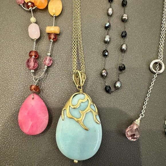 Lia Sophia Statement Beaded Pendant Necklace Bundle # - Picture 2 of 6